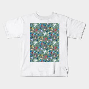 Watercolor stones sea vibes green water Kids T-Shirt